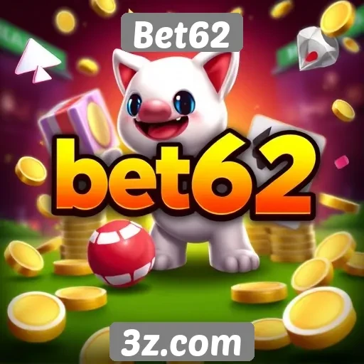 Diversidade de jogos disponível no site Bet62